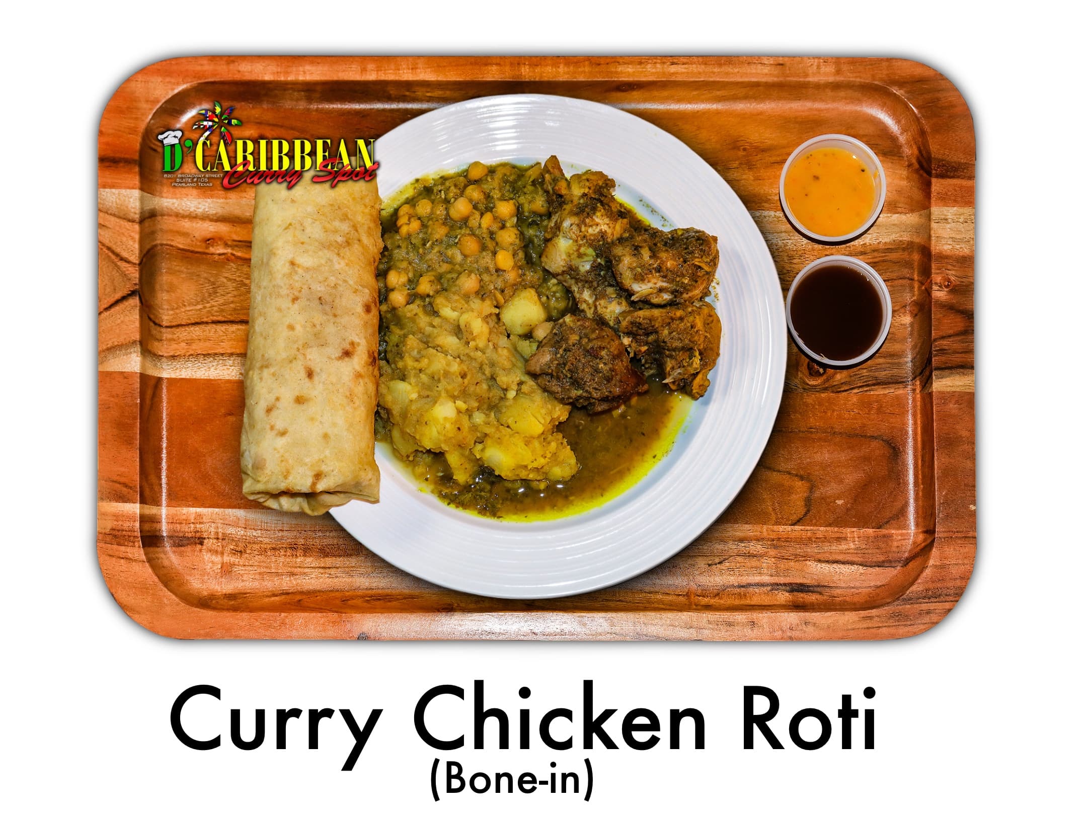 Curried Chicken with bone Wrap